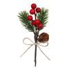 10 Pcs Artificial Pine Needles Branches with Red Berry Mini Pinecone Picks for Gift Wrapping Crafts Holiday Wreath Christmas Tree Decor