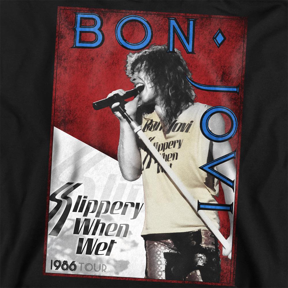Bon Jovi Unisex Adult Slippery When Wet Tour 1986 Sweatshirt