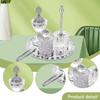 5 Pieces Glass Incense Burner Set Ramadan Decoration Decorative Ornament Traditional Arabian