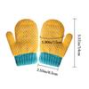 Winter Plush Hanging Neck Knitted Mittens Cute Thick Warm Kids Gloves