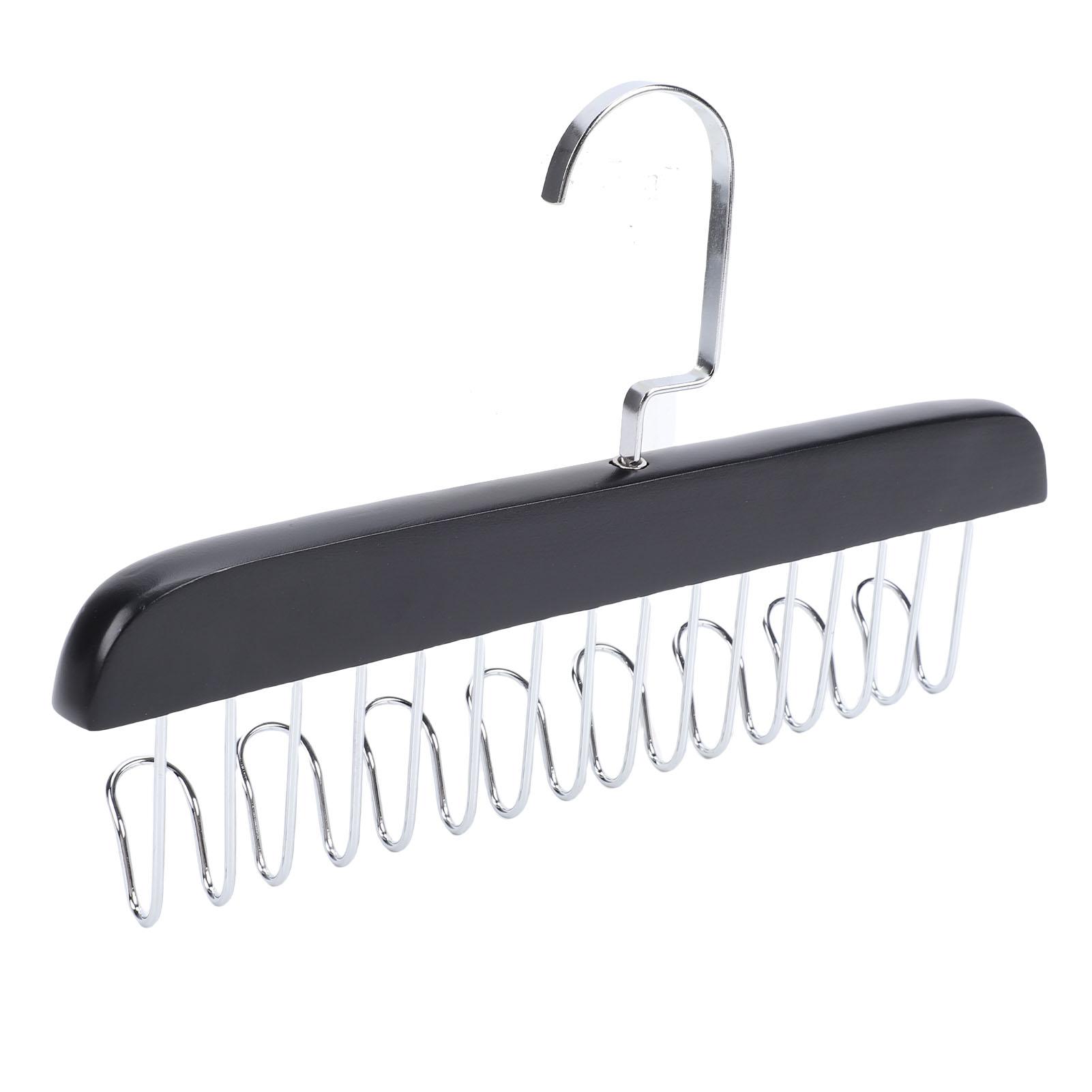 Cintre à Ceinture Grande Capacité Gain de Place Multifonctionnel Bois Ceinture pour Cravates Chapeaux Sous-vêtements