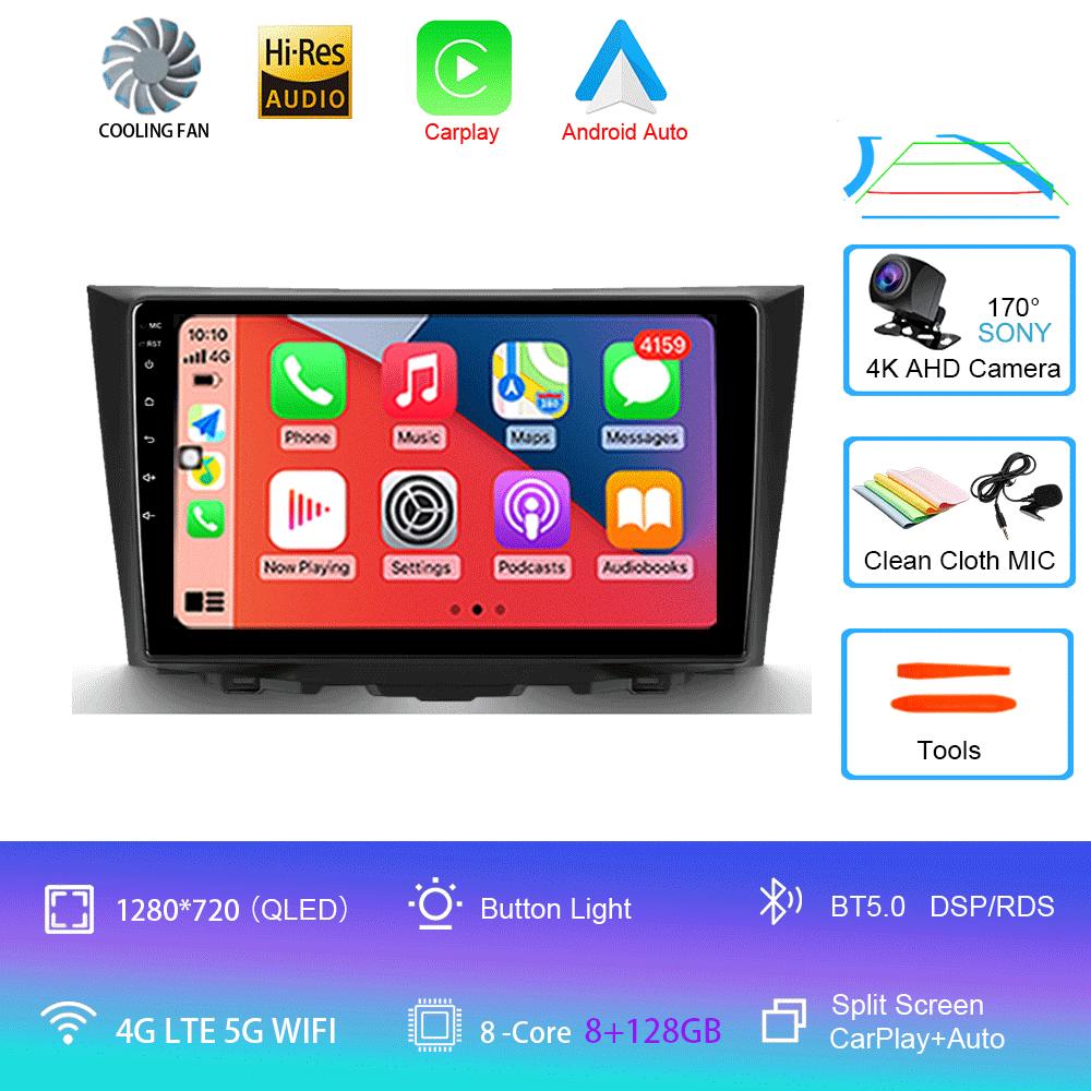 Car Radio Android 14 CarPlay Auto WIFI+4G For Suzuki Kizashi 2009 - 2015 GPS Navigation Stereo Multimedia Video Player Head Unit