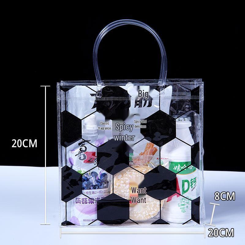 Custom Print PVC Transparent Tote Bag for Weddings and Gifts