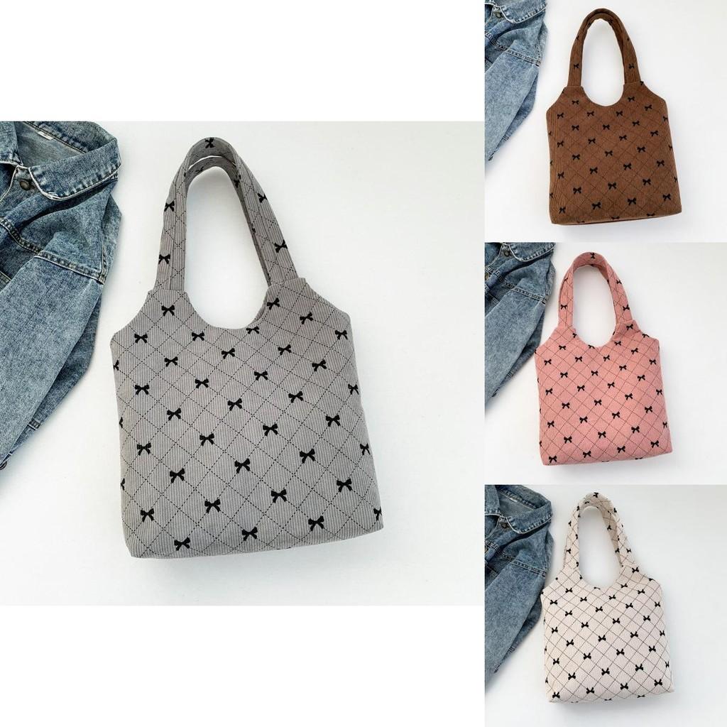 Fashionable And Stylish Corduroy Tote Bag For Women In Chic Colors With Large Capacity