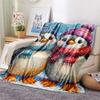 Penguin Print Flannel Blanket, High Quality Comfortable for All Seasons, Home Decor, Warmth and Comfort, Perfect for Christmas Gifts