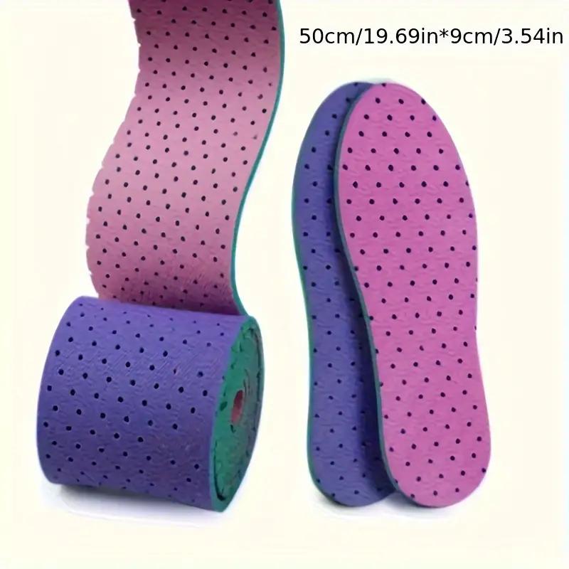 150 cm/Rolle Selbstgeschnittene Einlegesohlen für Schuhe, weiche Sport-Stoßdämpfung, Schuheinlagen für Erwachsene und Kinder, selbstgemachte, atmungsaktive Einlegesohlen, Ersatzeinlegesohlen für Jungen und Erwachsene