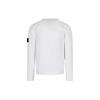 Stone Island Loose Fit Crew Neck Badge Long Sleeve Sweater T-Shirt Men Tops White 8015502B0-V0001