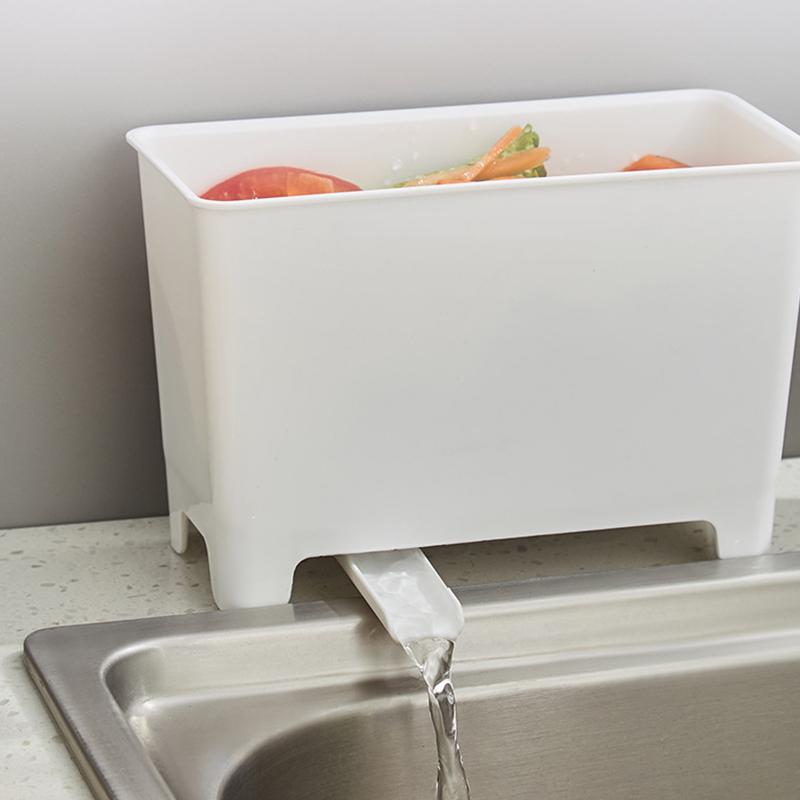 Drainable Trash Can Household Sink Rice Residue Filter Shelf Basket Washing Vegetable Storage Bucket Kitchen Accessories
