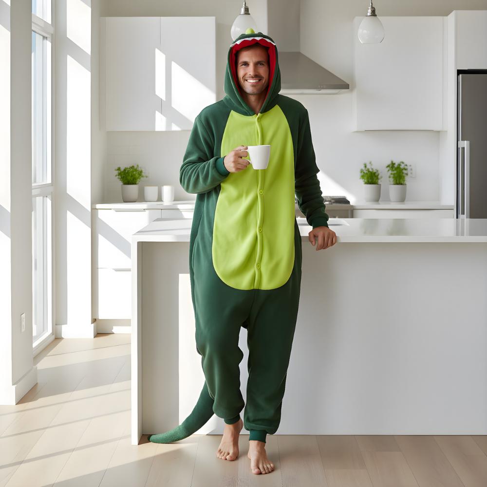 Pigiama Onesie Kigurumi Costume Travestimento Dinosauro XXL: 185 - 195Cm