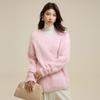Peruvian Pink Alpaca V-Neck Sweater for Women - Soft, Warm, and Perfect for Autumn and Winter.