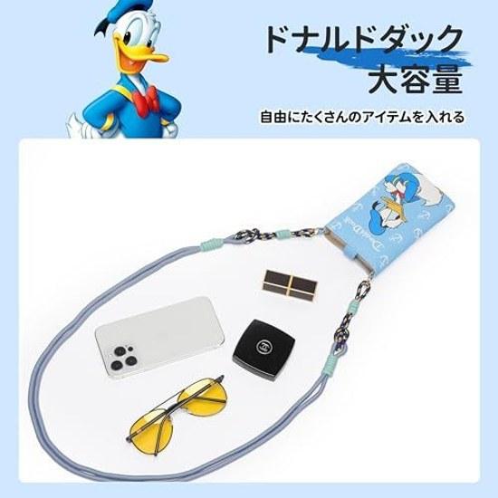 Notre MEGOS Disney Official Licensed Smartphone Pouch Fashion Shoulder Bag Crossbody PVC Material Neck Belt