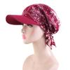 Spring and Summer New Triangle Scarf Printed Brim Headscarf Cap Cap Outdoor Sun Hat JDT-234P