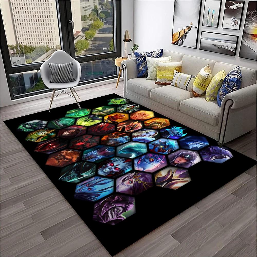 3D Klassiker Spiel Dota2 Gamer HD Teppich für Zuhause Wohnzimmer Schlafzimmer Sofa Fußmatte Dekor, Kinder Spielbereich Teppich Rutschfeste Bodenmatte
