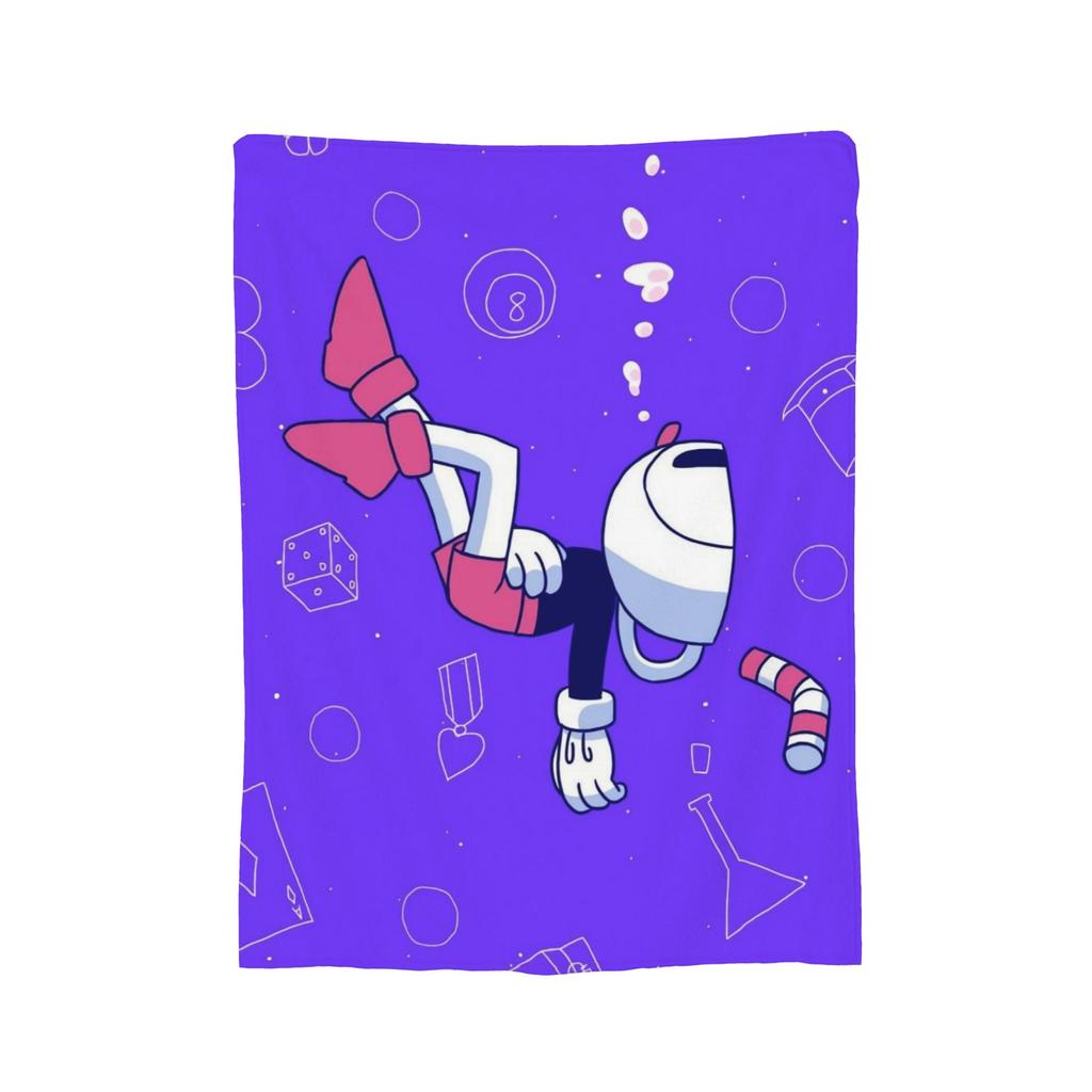 Cartoon Cuphead and Mugman Game Blanket Flannel Decoration   Multifunction Throw Blankets for Bedding Travel Bedspread