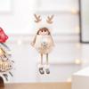 Christmas Plush Angel Doll Pendant Cute Christmas Tree Figurine Pendant Home Christmas Decor Crafts Children's Christmas Gifts