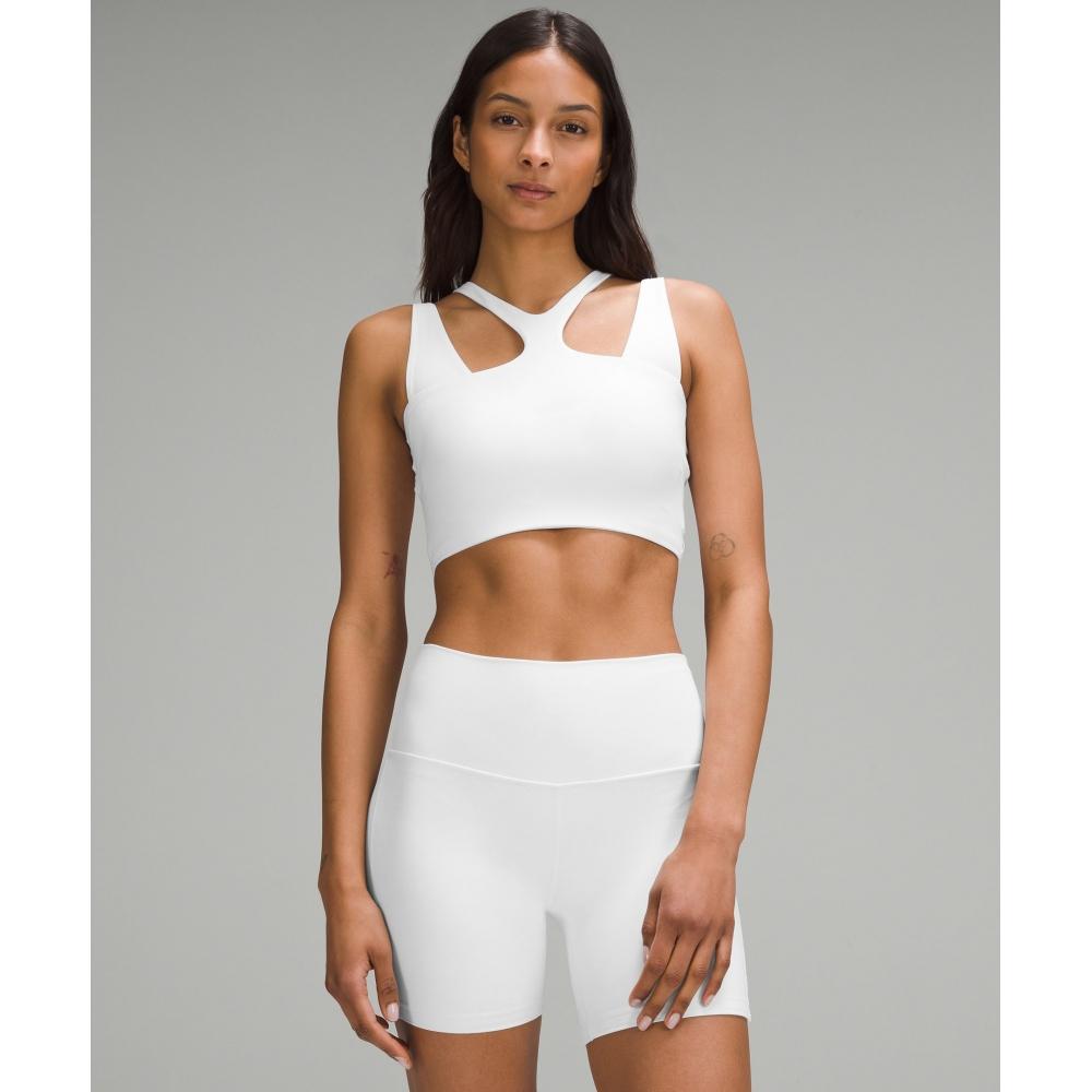 Lululemon Bend This V And RACer BrA  Light Support  A C Cups White