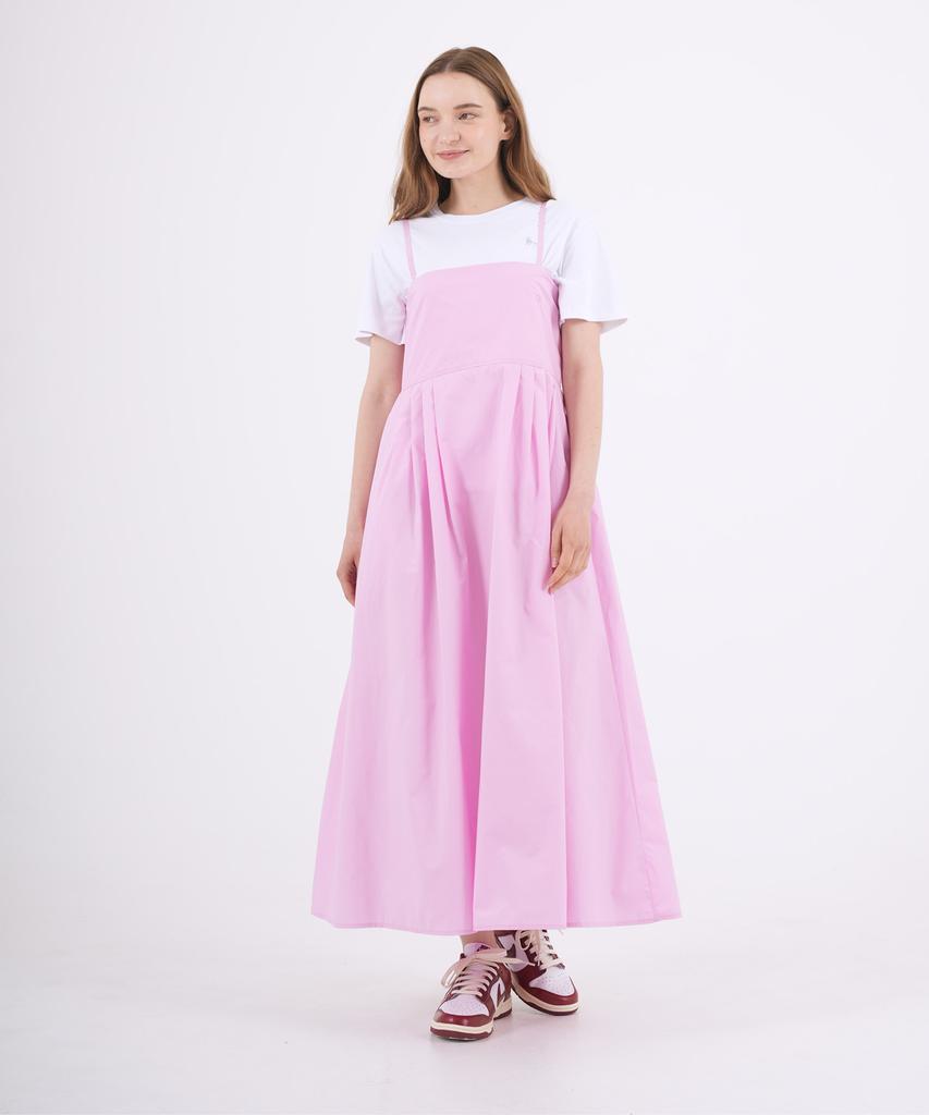 THE-ABON Sweetie Cotton String Sleeveless Long Dress Red