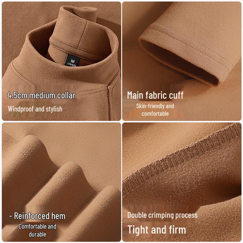 Jeanswest Men's Fleece-Lined Turtleneck T-Shirt