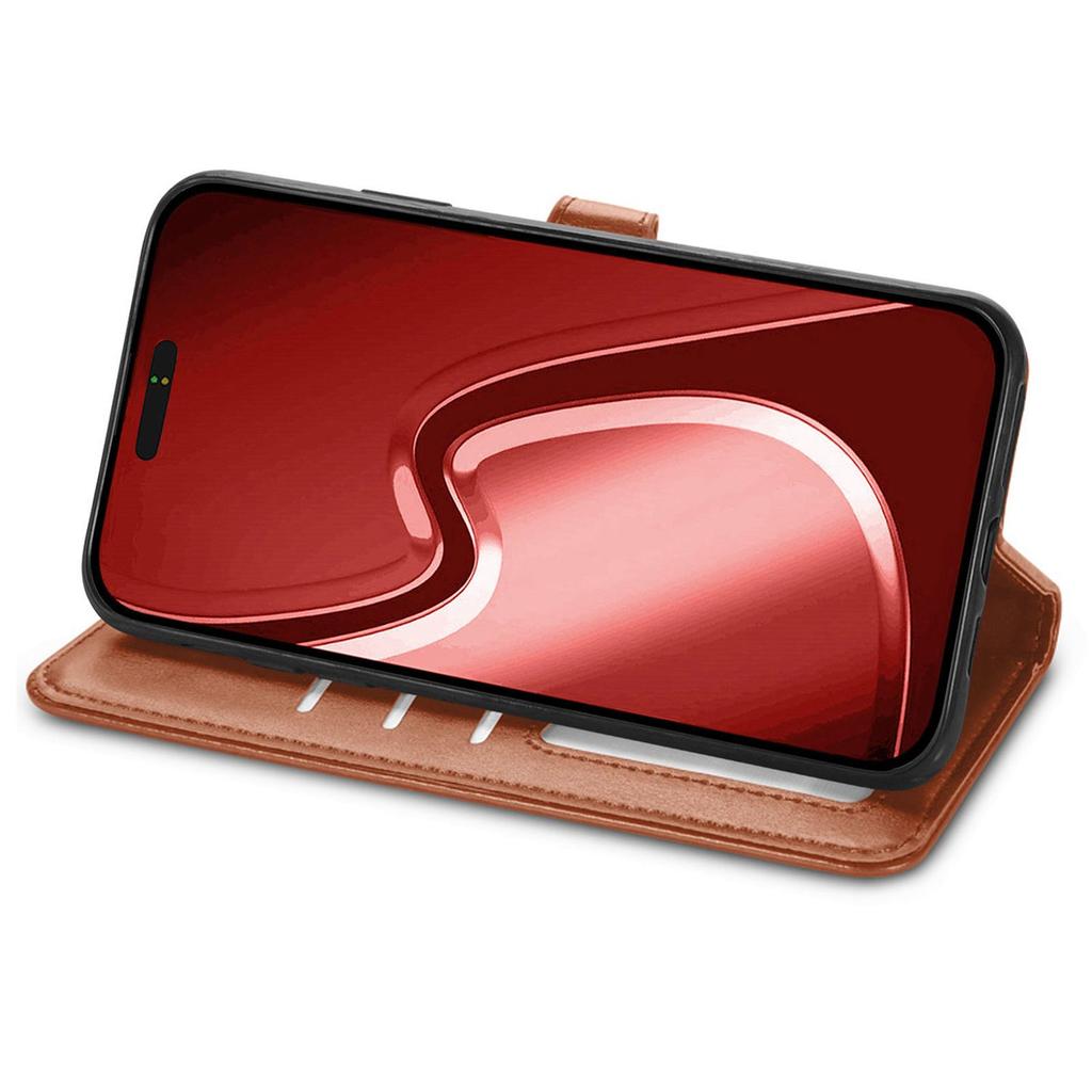 Leather Wallet Flip Case for VIVO Y400 Y300T Y300I Y05 Y04 Y03 Y02 Y02S Y02A Y02T Card Holder, Kickstand, Vintage Button Closure