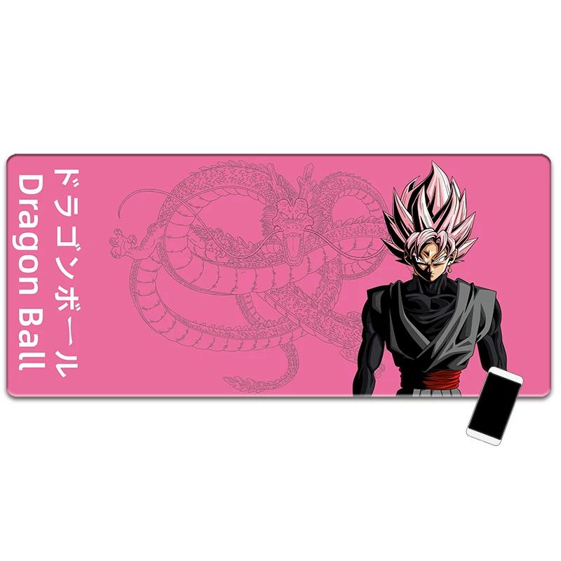 Boys Super Popular Dragon Ball Series Son Goku Printed Leather Mouse Pad yawed Edge Lock Computer Desk Keyboard Pad Children Learn To Write Desk Pad