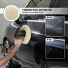 Woolous Wool Buffing Pad, 7 Inch 100% Natural Lambswool Polishing Pad Bonnet Hook And Loop For Car And Boat Polishing, Cutting And Detailing