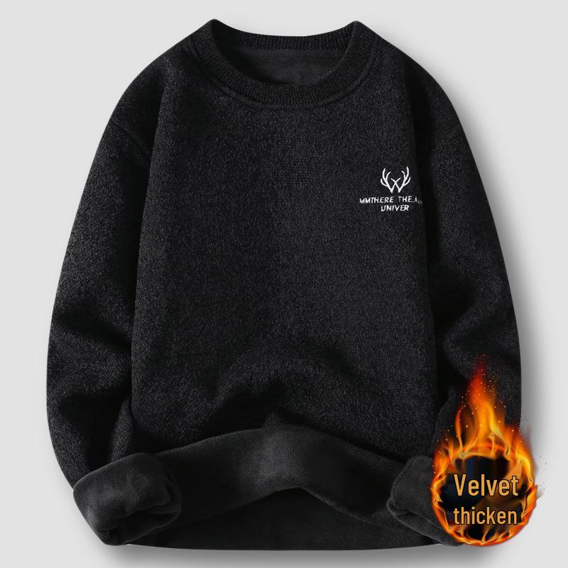 2025 Herren Einteiler Samtpullover: Trendiger Jugendstil, Plüschkaschmir, Ideal für Mittelschüler