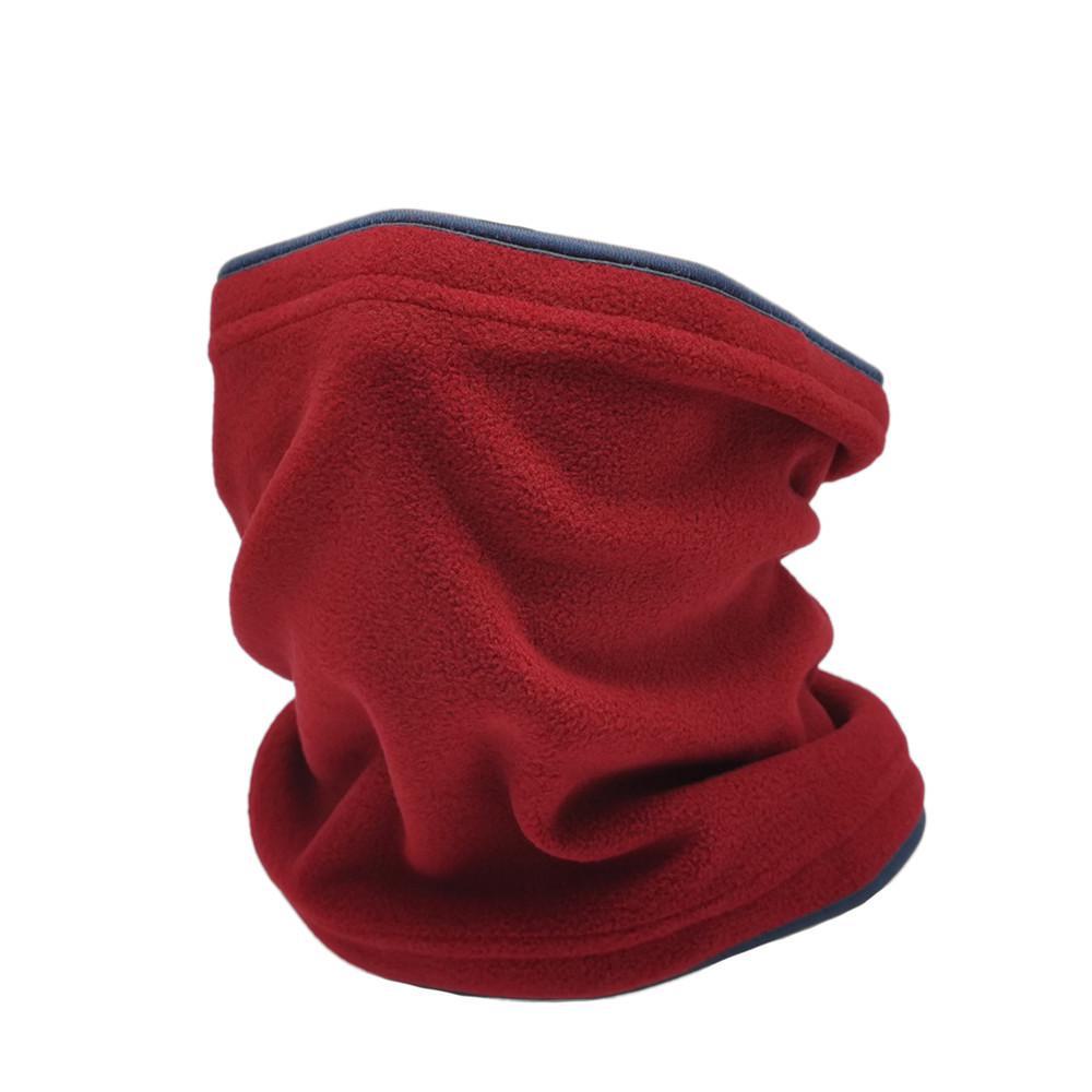 

Толстый теплый флисовый многофункциональный шарф-шапка для использования на открытом воздухе One Size бордовый