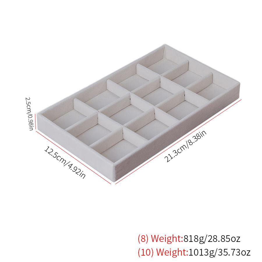 1PC, Flocking Jewelry Box Jewelry Tray, Color: Beige