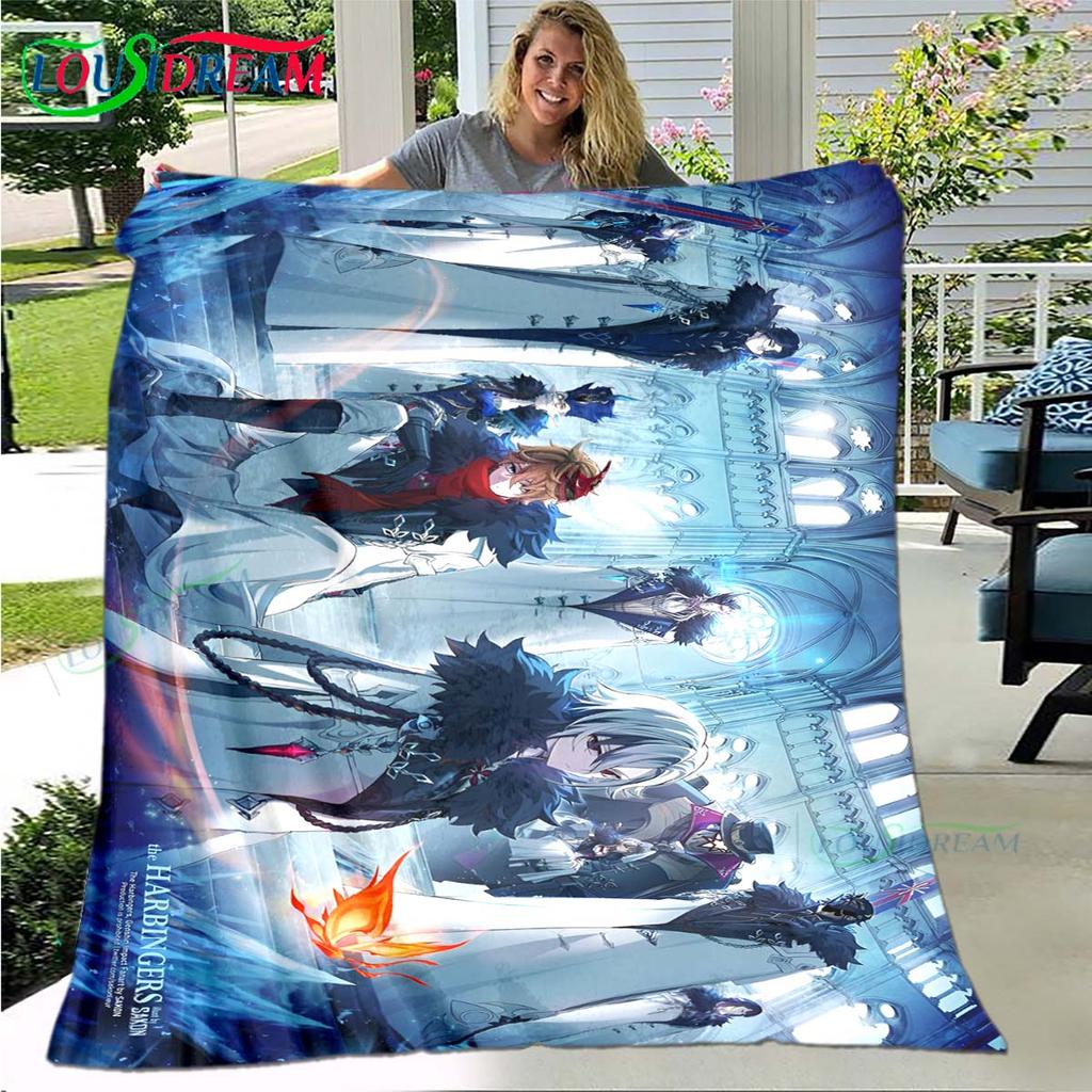 3D Fashion Games G-Genshin Impact Blanket,Flannel Throw Blanket for Bed Sofa Picnic Office Hiking Leisure Nap Birthday Gift