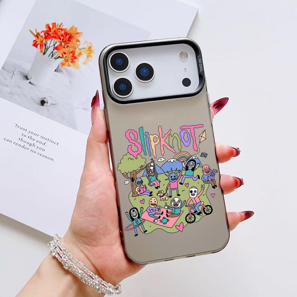Lustige Cartoon S-Slipknots Handyhülle Für iPhone 17 16 15 14 13 12 11 Pro Max Air Matt Laser Aurora Stoßfest Funda