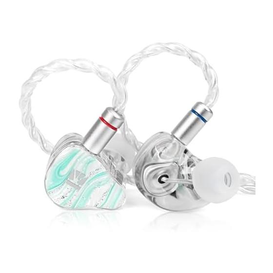 KBEAR KB08 Earphones Wired Monitor Earphones 1DD+1BA+2 Microplanar Hybrid Planar Drive Earphones Precise Processing Technology & 3D Printed Resin