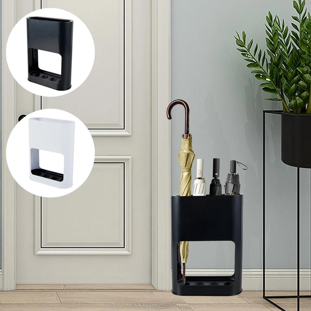 Umbrella Stand With 4 Holes Umbrella Storage Rack Plastic Removable Drip Tray Freestanding Umbrella Holders for Home Office