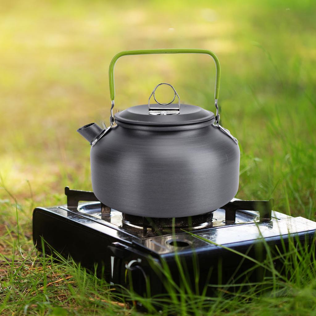 0.8L Outdoor Teapot Set Aluminum Portable Camping Coffee Pot for Hiking Fishing Picnic