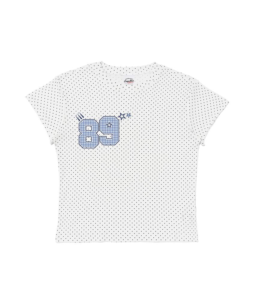 CARGOBROS FOR WOMAN American Number Short Sleeve T-Shirt (White)