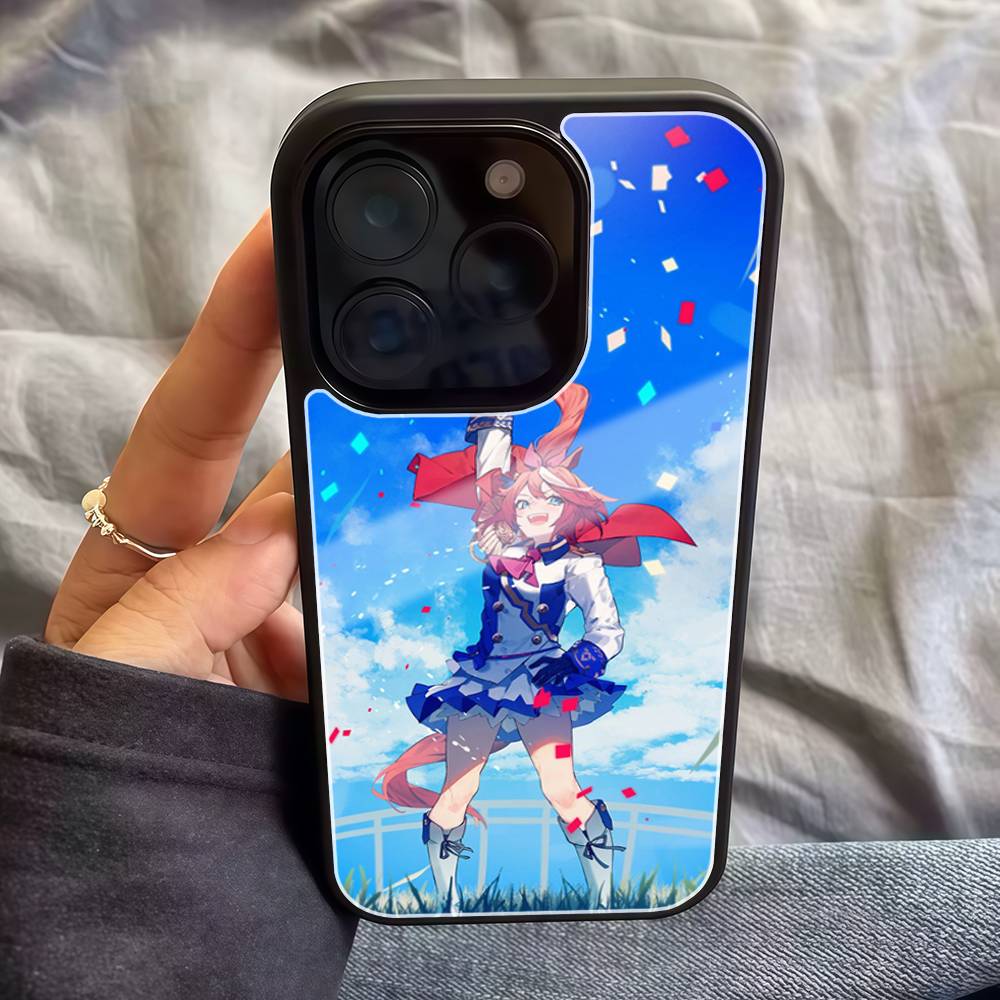 

Pretty D-Derby Uma Musume Phone Case Silicone PC+TPU Case For IPhone 16 14 11 12 15 13 Pro Max Plus Hard Cover iPhone 17 Air