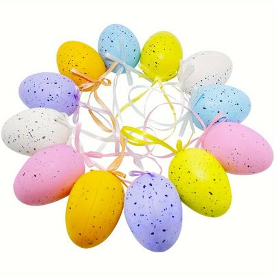 Easter Hanging Eggs Spotted Plastic Eggs Lightweight Plastic