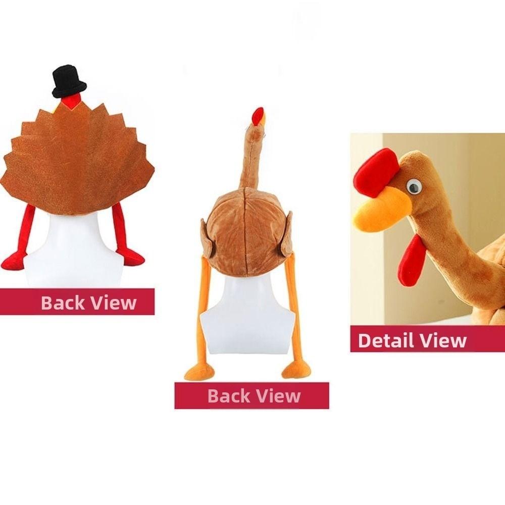Bequeme Thanksgiving-Truthahn-Hüte Kreative Rollenspiel-Foto-Kappe Plüsch-Truthahn-Hüte Feier