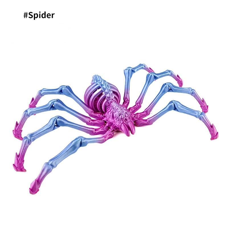 3D Printed Spider Simulation Toy Movable Joints Creative Model Desktop Decoration Collection Ornaments Gift