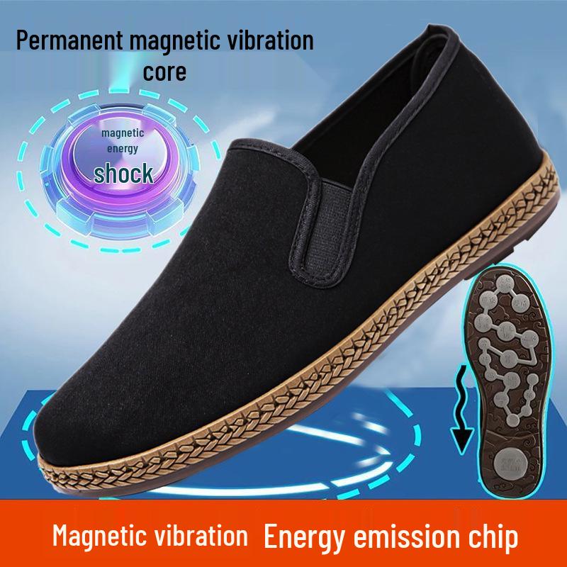 Pantofi slip-on pentru bărbați 2025 cu branț magnetic vibrator respirabil