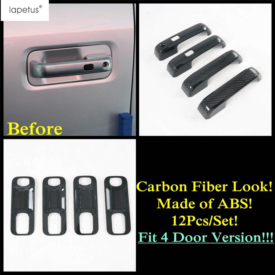Carbon Fiber Side Door Handle Bowl Decoration Protection Cover Trim Accessories For Ford F-150 / Raptor 2015 -  2 / 4 Door