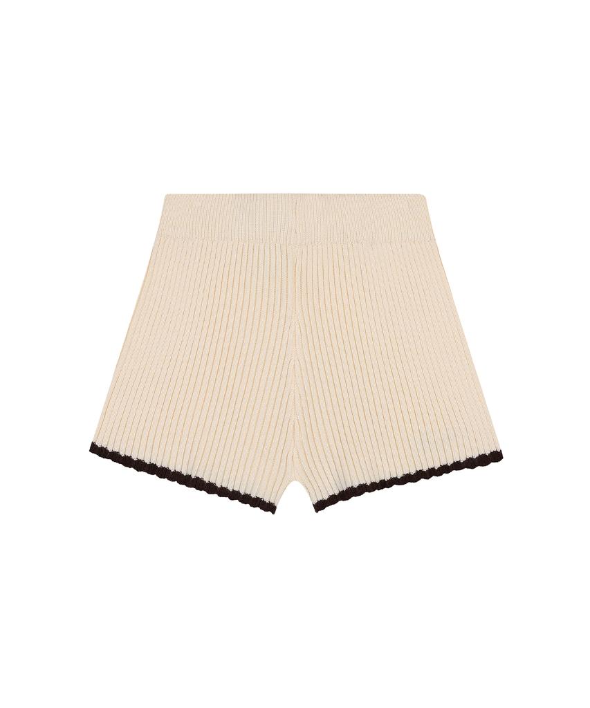 DELICCENT Benigolji Knit Shorts [Ivory]