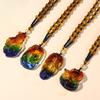 Imitation Glass Pendant Chinese Style Versatile Necklace Crystal Sweater Chain