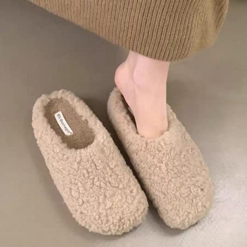 Retro Fleece Shoes for Autumn and Winter, with Cotton Slippers From Baotou for Casual Wear