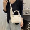 Sommer neue Mode einfach einfarbig atmosphärisch tragbare Bucket Bag Damen Pendler Schulter Messenger Bag