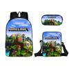 Minecraft Cartoon Game Character Printed Children Large Capacity Backpack