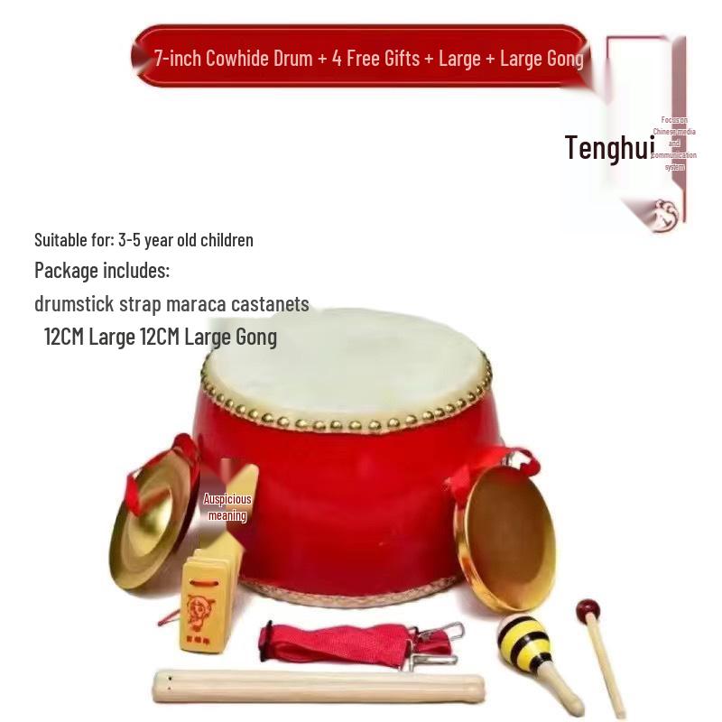 Durable Cowhide Tanggu Drum for Kids