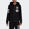 Adidas Originals Trefoil Sport Casual Zip Hoodie Jacket Men Outerwear Black CZ1751
