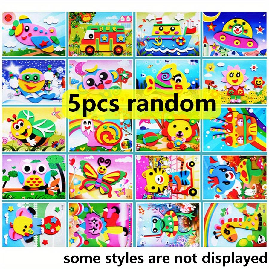 5/10pcs DIY Creative Cartoon Animal 3D EVA Foam Sticker Puzzle Handmade Toys JXB