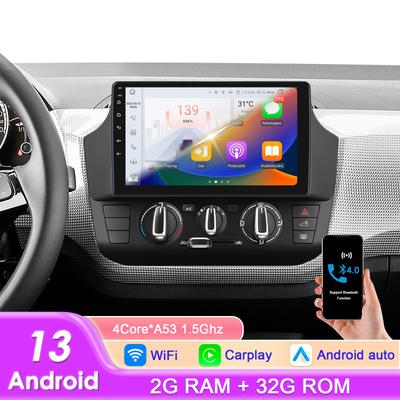 2Din Auto Intelligente Systeme Android 13 Autoradio für Volkswagen UP Manuelle A/C Multimedia Player Autoradio Carplay 4G RDS Carplay Bluetooth