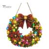 DIY-Feiertagshandwerk für Erwachsene Weihnachts-Diamantmalerei-Kranz-Set mit LED-Lichterkette, Schneemann-Perlenkunst Hängendes Ornament für Erwachsene, Acryl